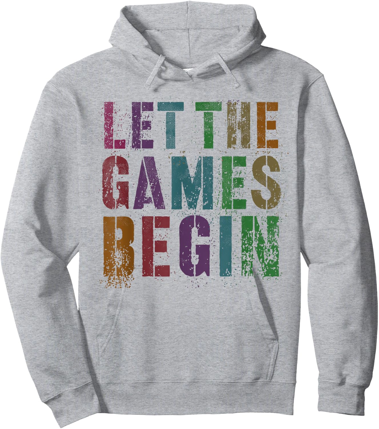 Funny LET THE GAMES BEGIN Fun School Field Day Summer Vibes Men Women Girls Kids Hoodie - Hoodie | Ash