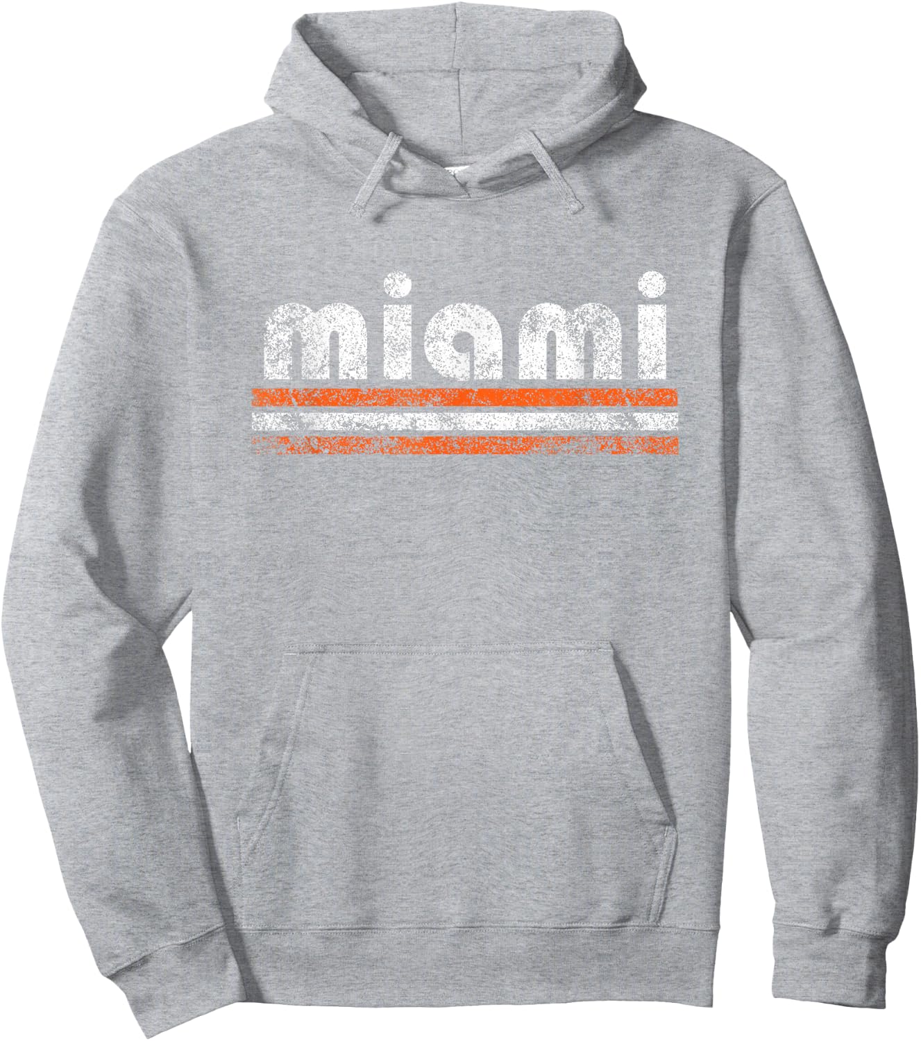 Miami Florida Vintage Weathered Throwback Hoodie - Hoodie | Ash