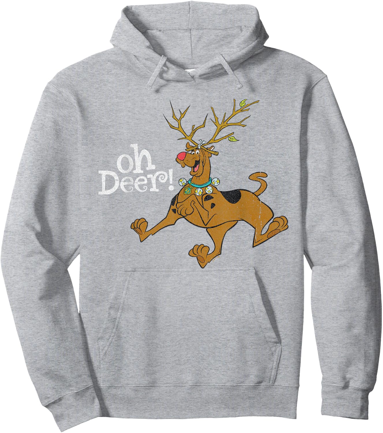 Scooby-Doo Christmas Oh Deer! Scooby Rudolph Hoodie - Hoodie | Ash