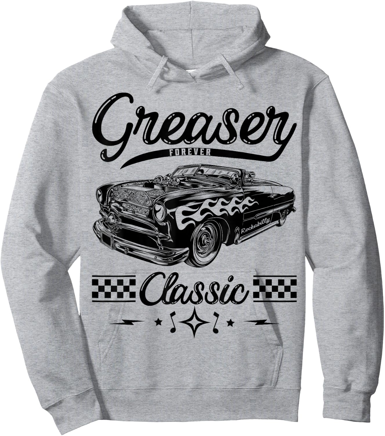 Greaser Forever 1950s Sock Hop Retro 50s Vintage Rockabilly Hoodie - Hoodie | Ash