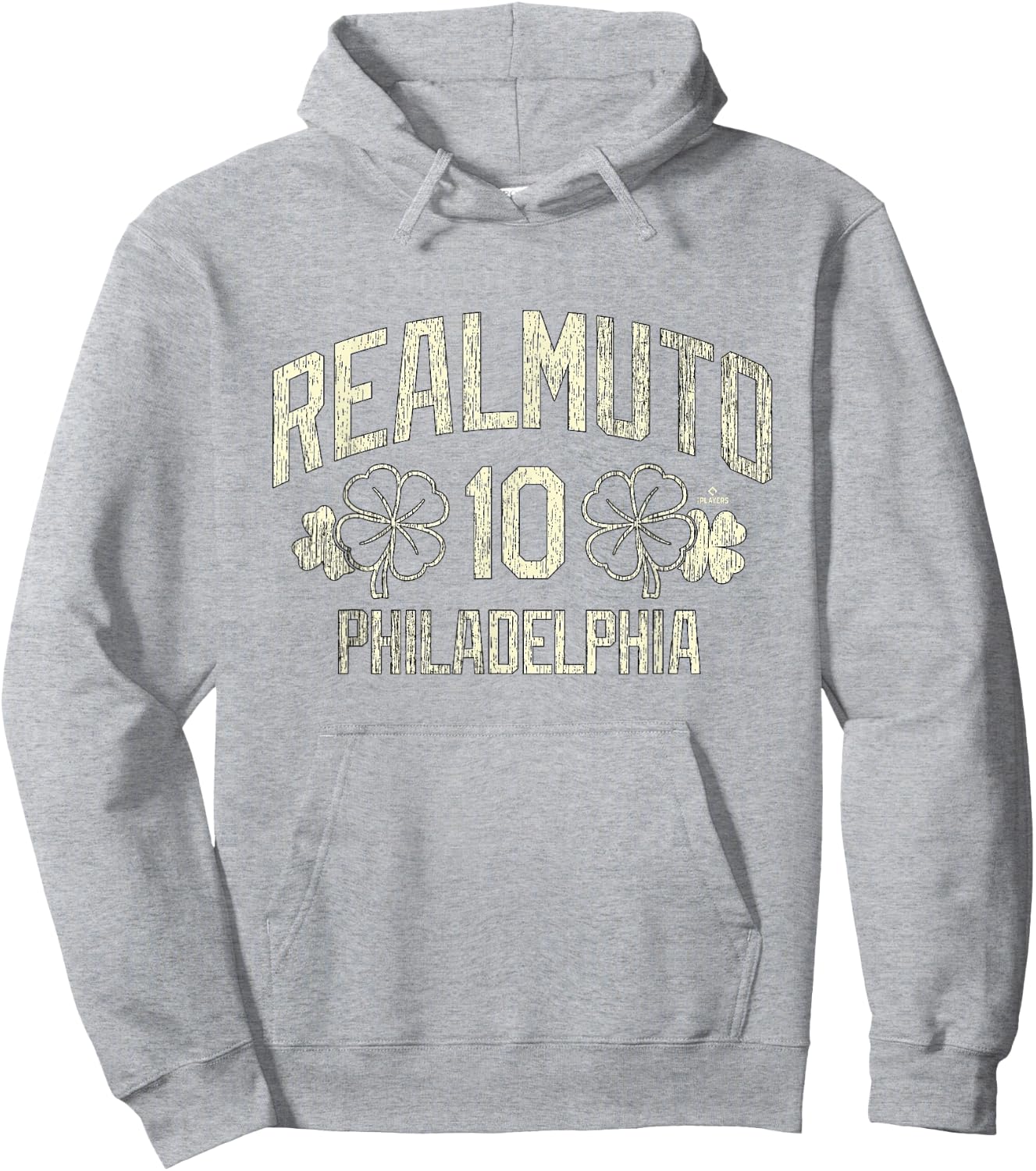 J.T. Realmuto Philadelphia Baseball St. Patrick's Clover Hoodie - Hoodie | Ash