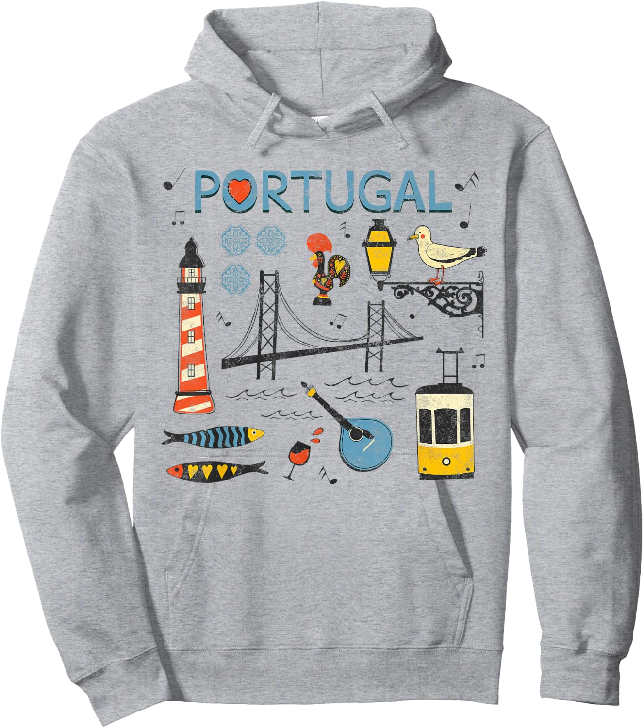 Travel Europe Portugal Lisbon Portuguese Vacation Souvenir Hoodie - Hoodie | Ash