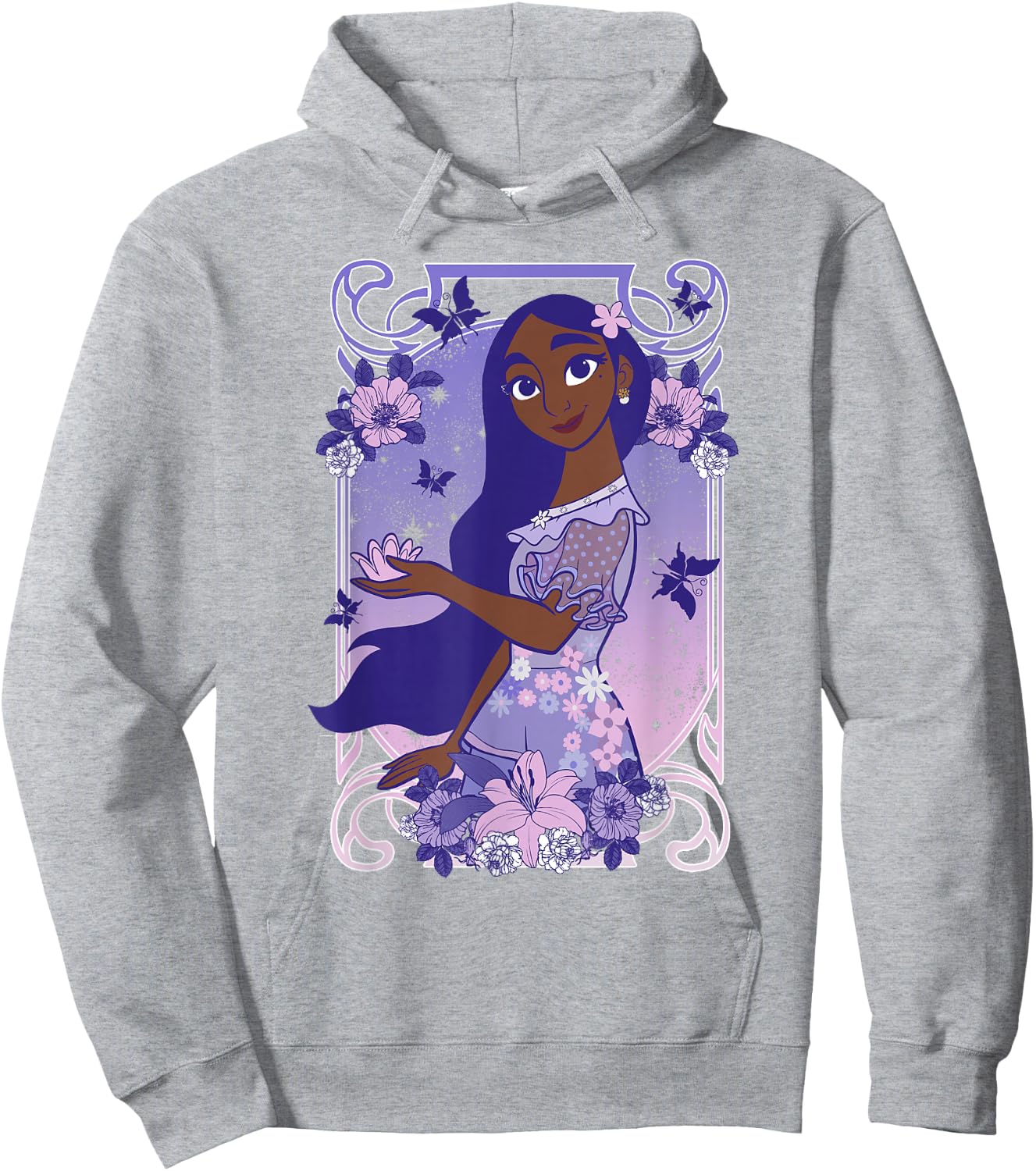 Disney Encanto Isabella Dreamy Floral Portrait Hoodie - Hoodie | Ash
