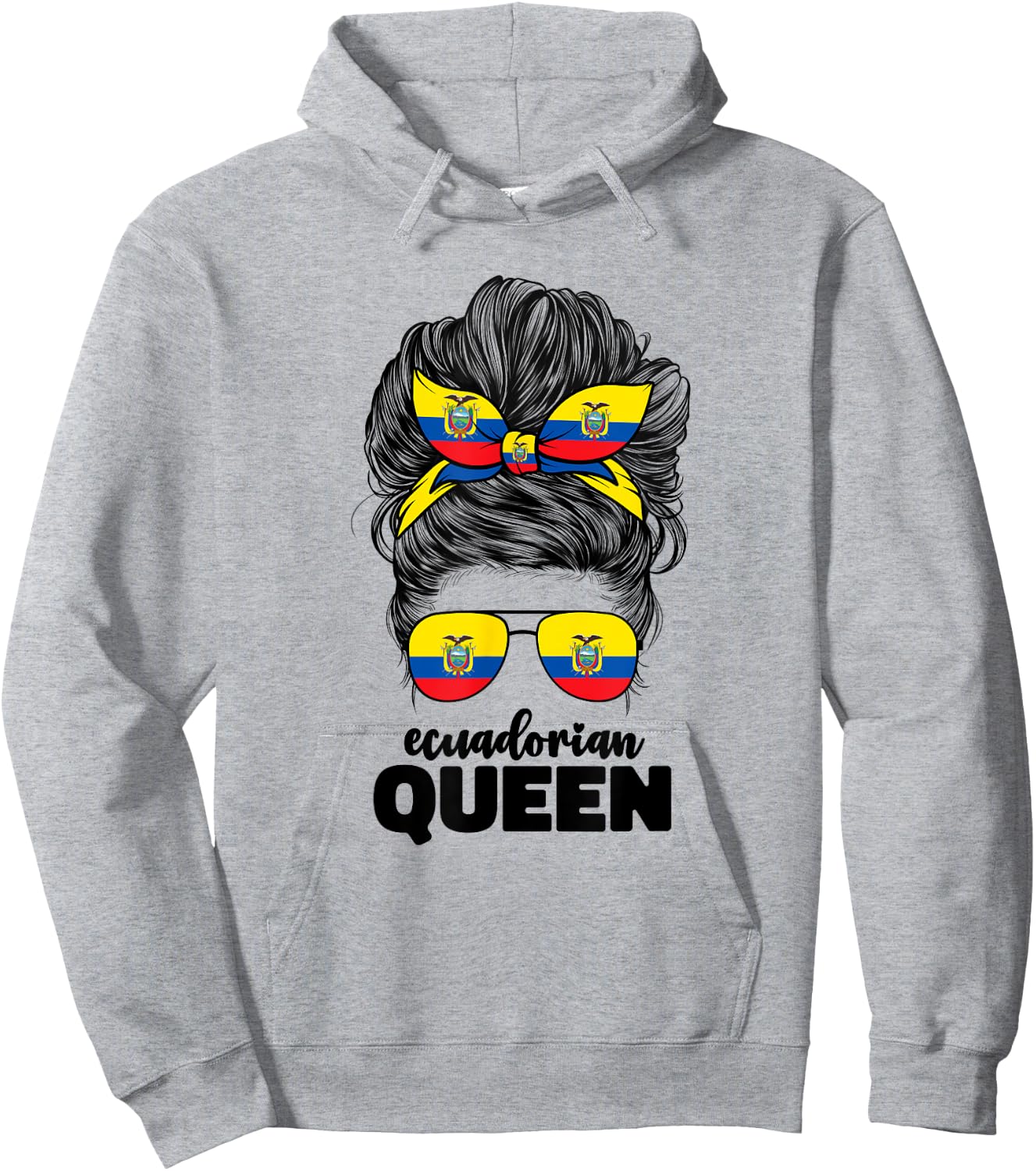 Ecuadorian Queen Girls Ecuador Flag Ecuatoriana Hoodie - Hoodie | Ash