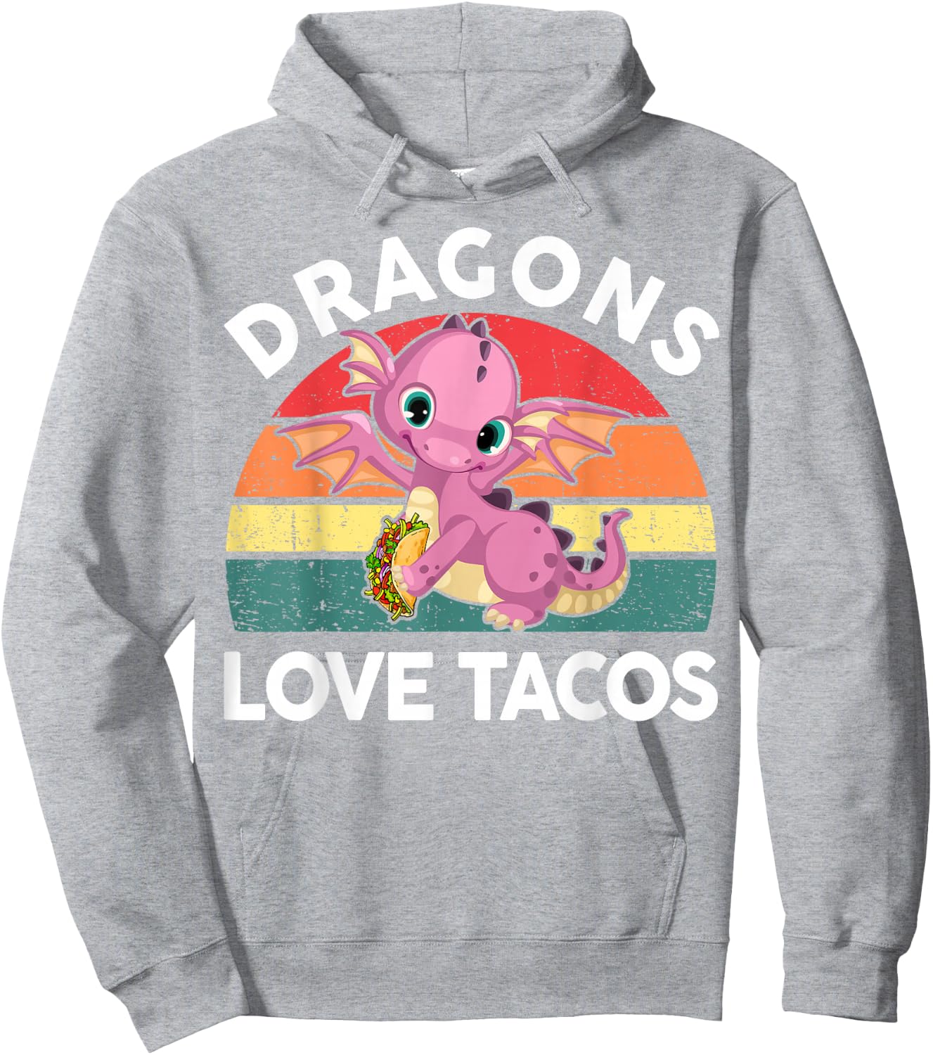 Dragons Love Taco Shirt Cinco Mayo Funny Mexican Boy Toddler Hoodie - Hoodie | Ash