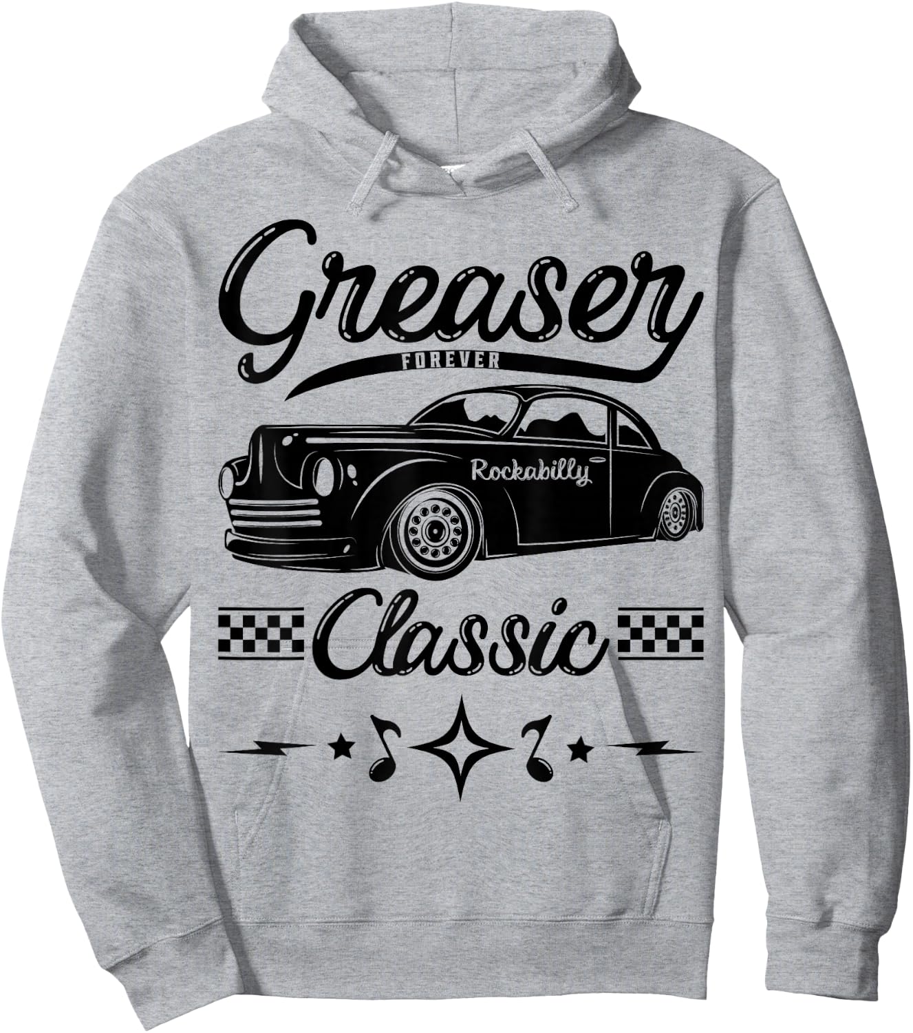 Greaser Forever 1950s Sock Hop Retro 50s Vintage Rockabilly Hoodie - Hoodie | Ash