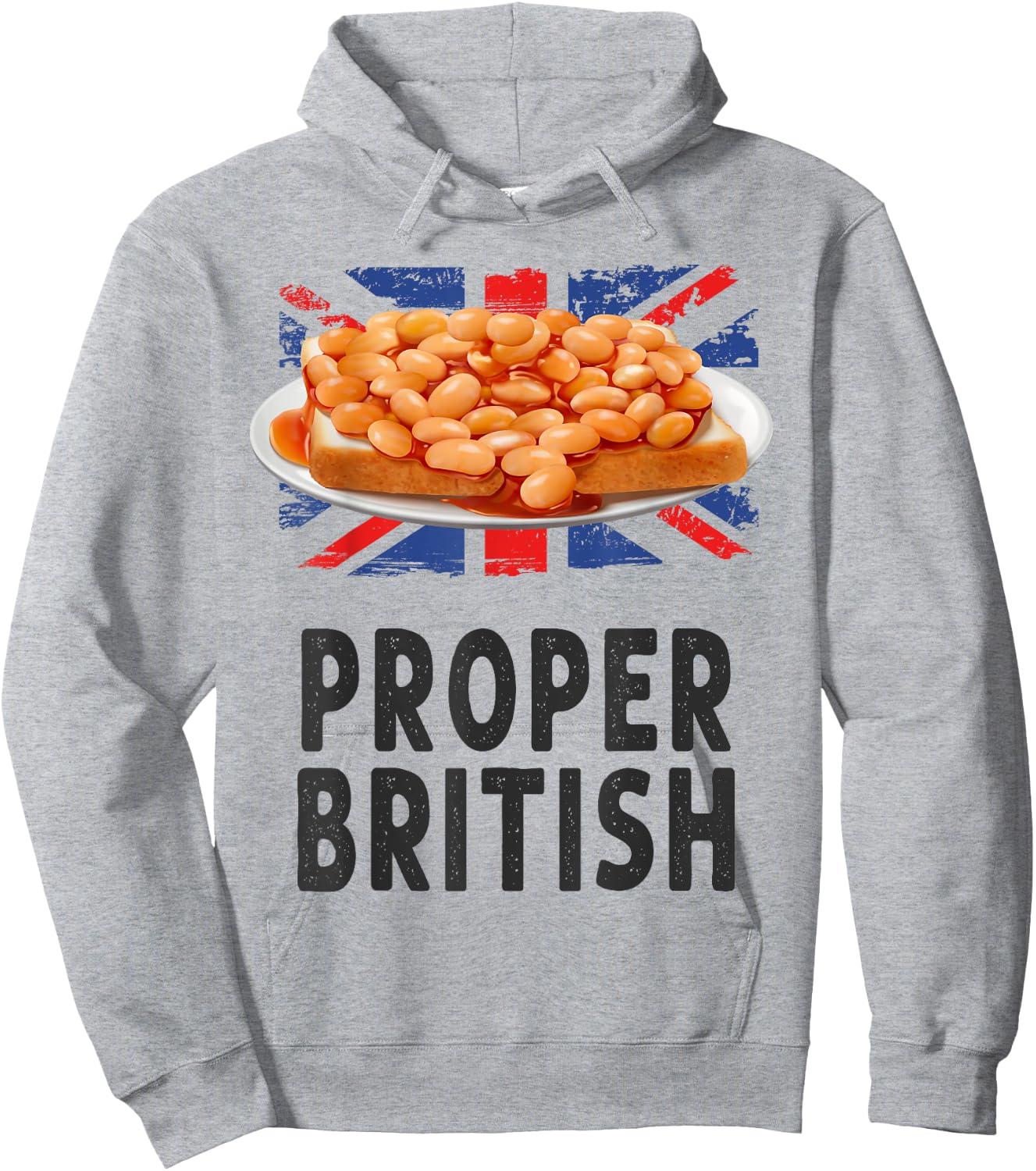 Beans On Toast Costume Idea & Union Jack Flag Hoodie - Hoodie | Ash