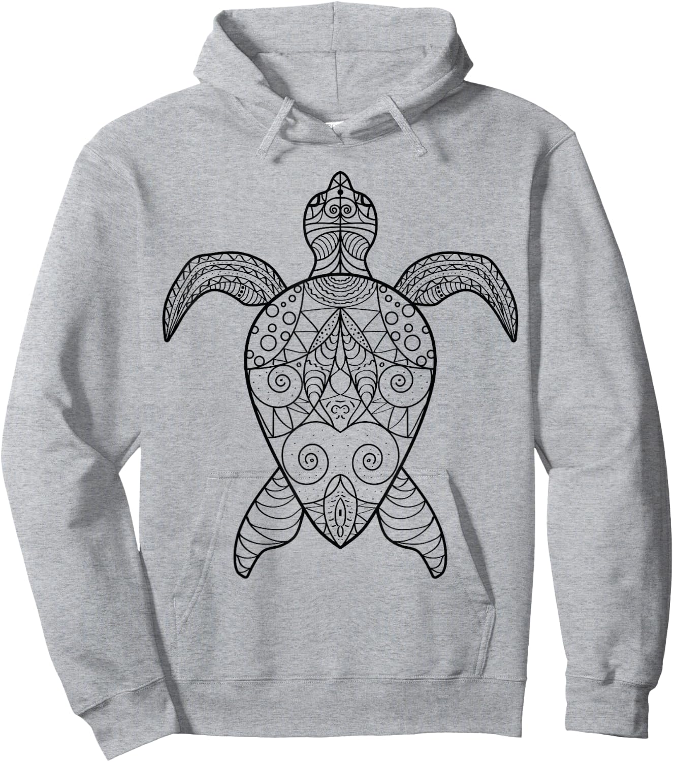 Cute sea turtle to paint and color in for children Hoodie - Hoodie | Ash