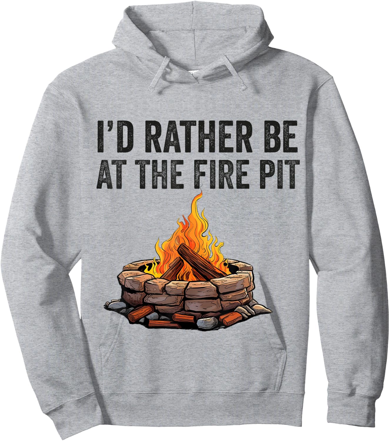Fire Pit Bonfire Campfire Lover Men Camping Lover Hoodie - Hoodie | Ash