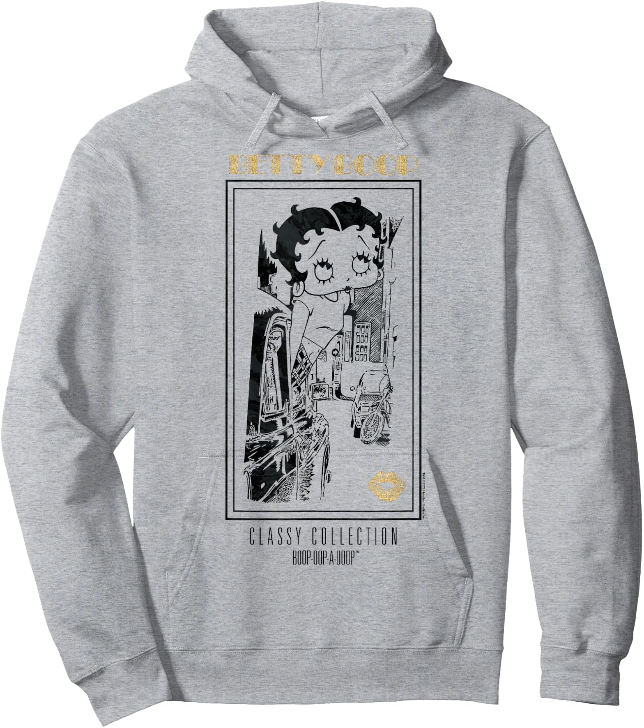 Betty Boop Vintage Classy Collection Faded Broadway Poster Hoodie - Hoodie | Ash