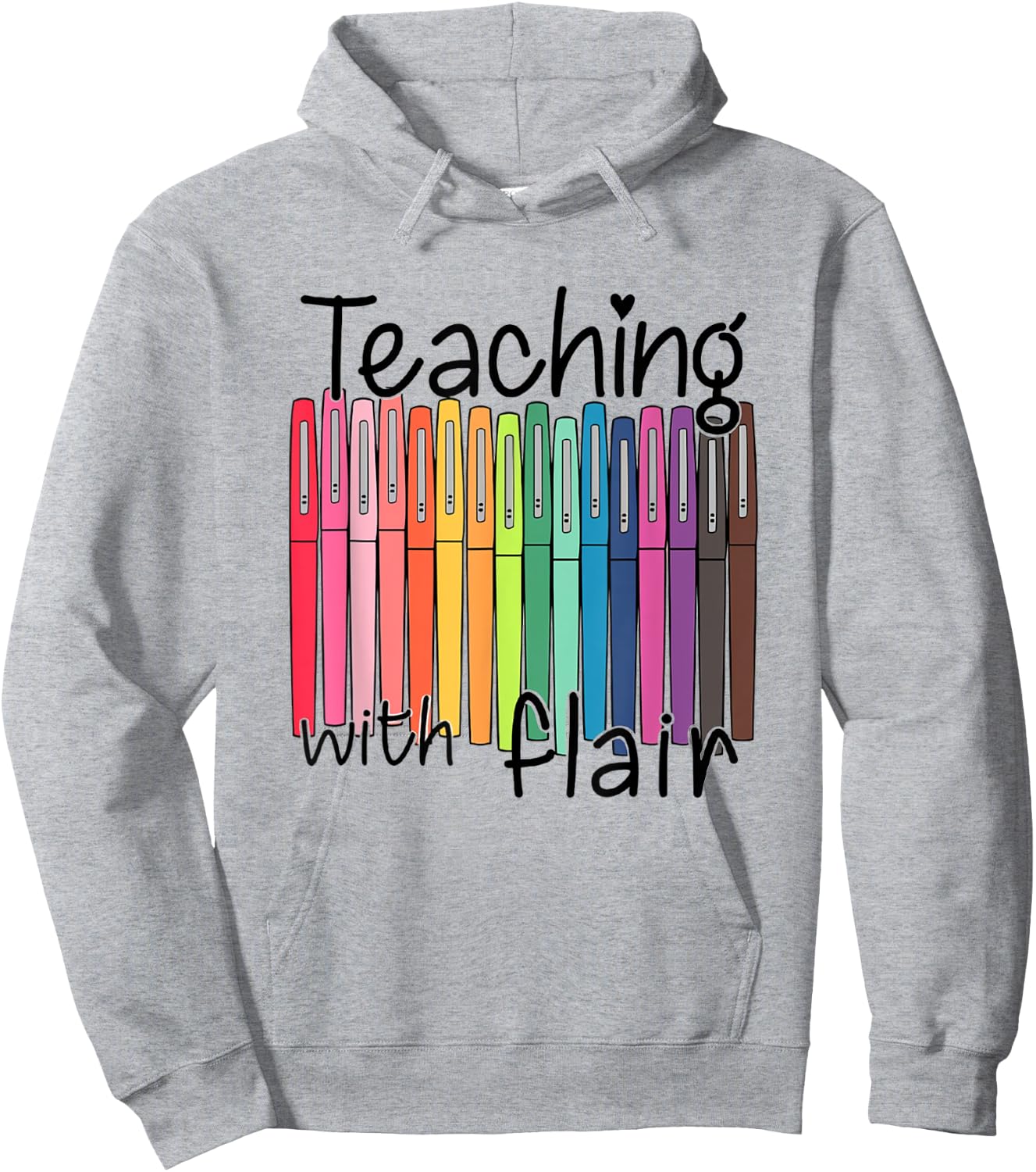 Teaching With Flair Preschool Teacher First Day Of School Women Girls Kids Hoodie - Hoodie | Ash