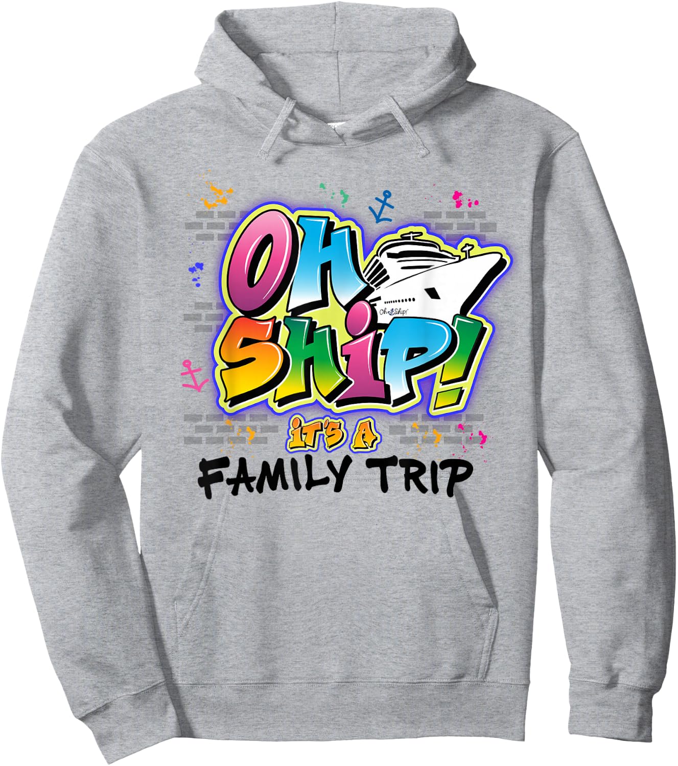 Oh Ship It’s A Family Vacation Funny Cruise Party Outfit Hoodie - Hoodie | Ash