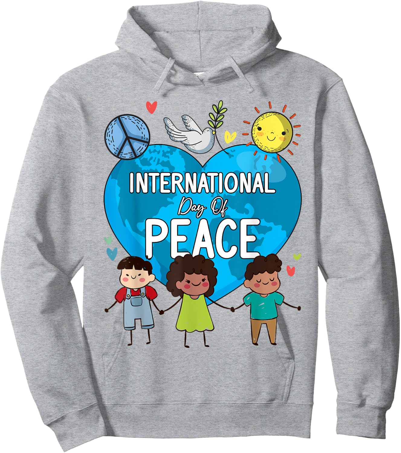 Peace Bird International Day Of Peace September 21st Kids Hoodie - Hoodie | Ash