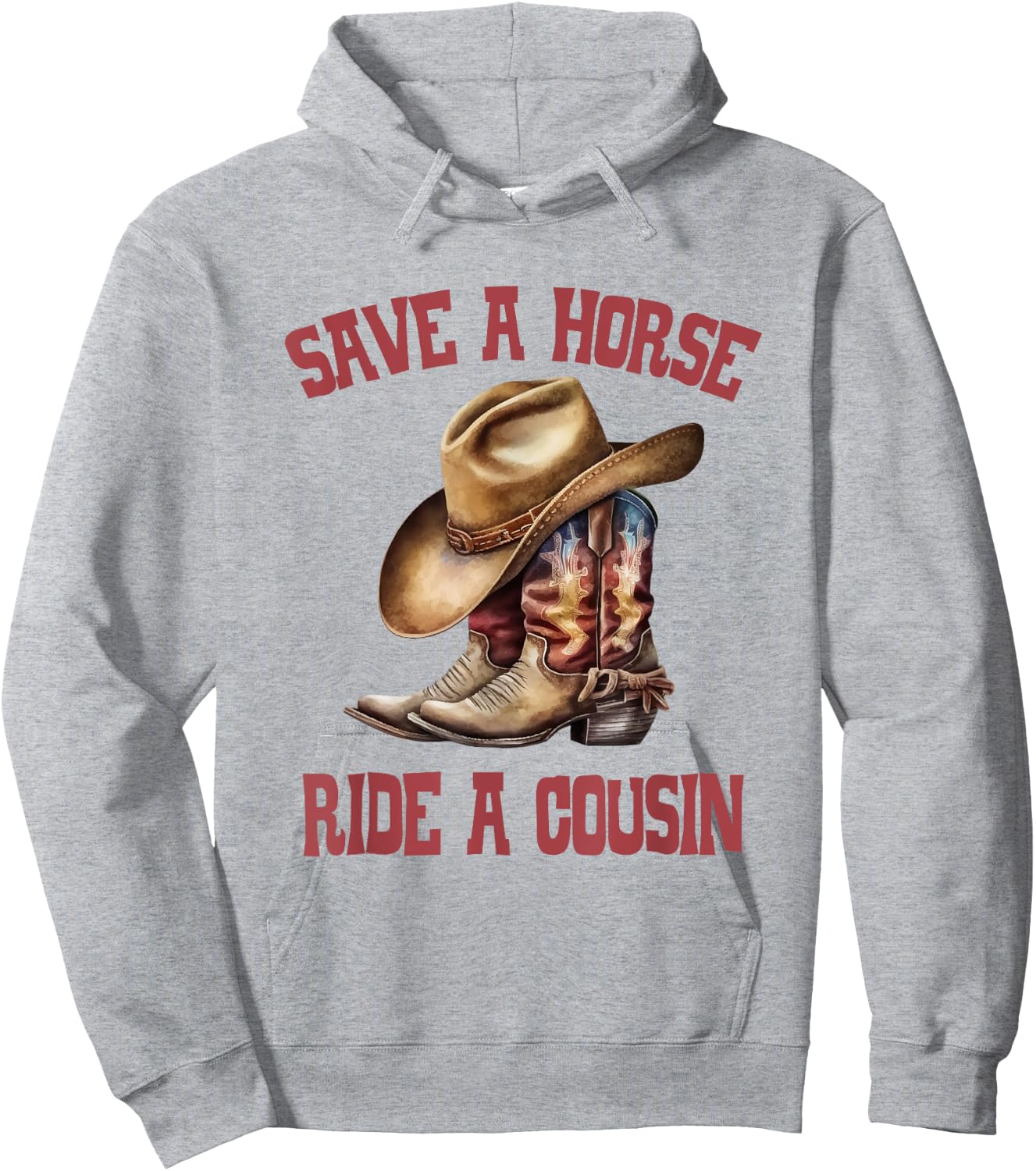 Save A Horse Ride A Cousin All Trash No Trailer Trash Y'all Hoodie - Hoodie | Ash
