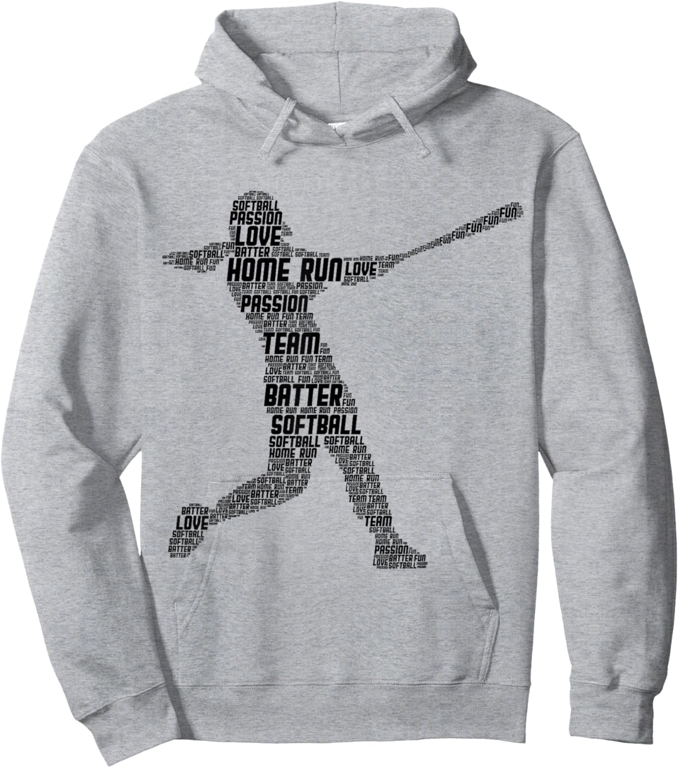 Softball Girl Kids Hoodie - Hoodie | Ash