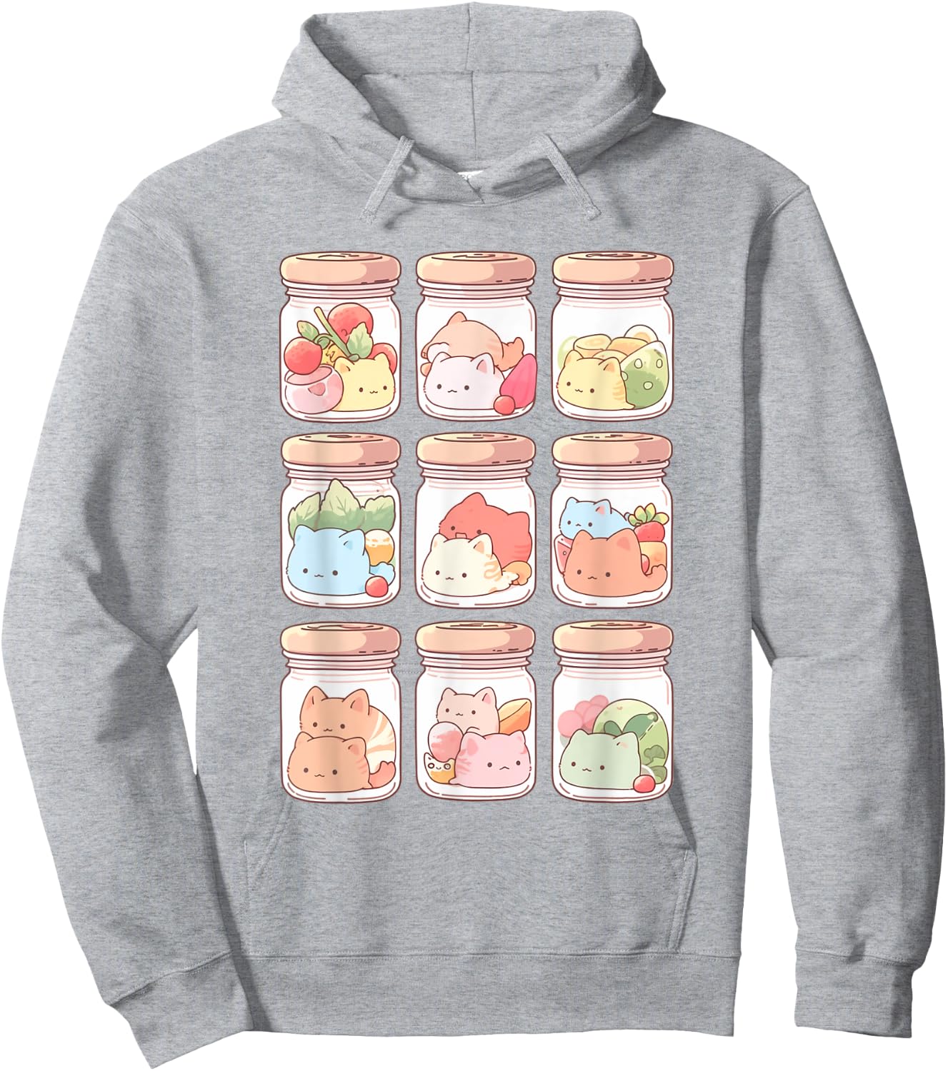 Kawaii Chibi Cats | Japanese Anime Manga Decora Aesthetic Hoodie - Hoodie | Ash