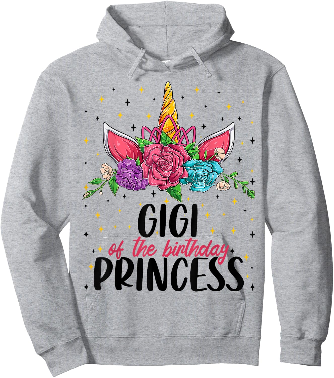 Gigi of the Birthday Girl Unicorn Bday Girl Party Hoodie - Hoodie | Ash