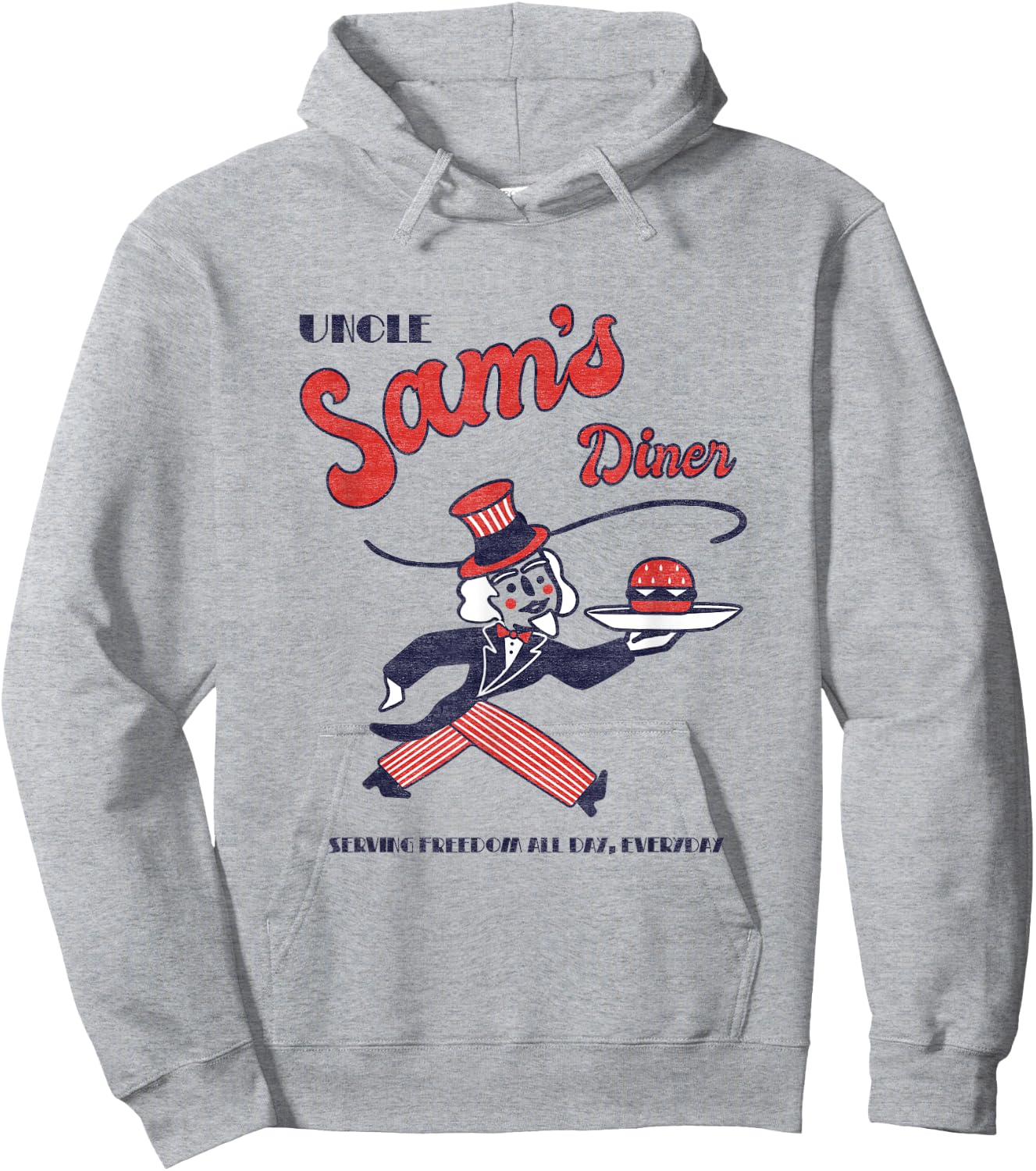 Americana Uncle Sam’s Diner Hoodie - Hoodie | Ash