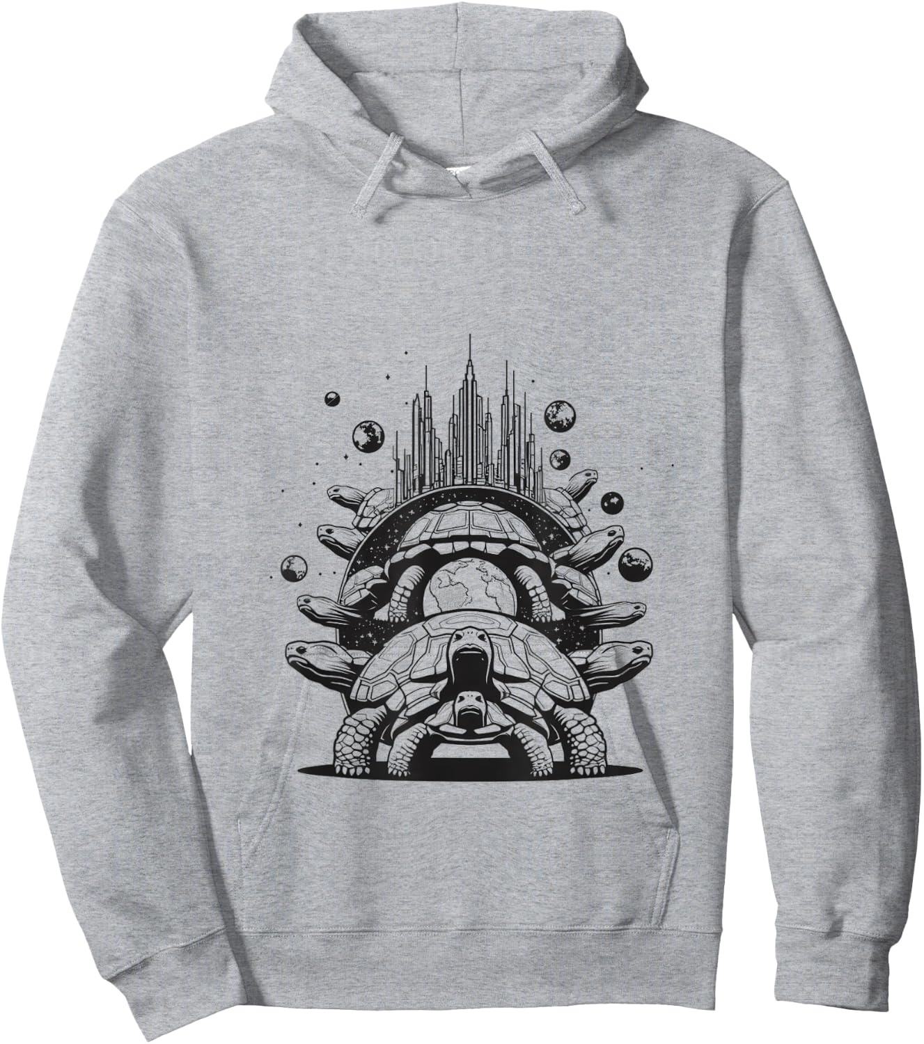 Turtles All The Way Down Graphic Hoodie - Hoodie | Ash