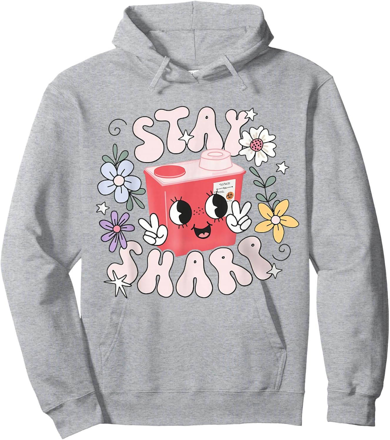 Women Stay Sharp Funny Phlebotomist Infusion Nurse IV PICC Hoodie - Hoodie | Ash