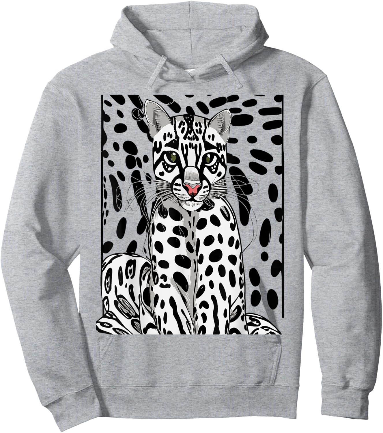 Ocelot Cat Hoodie - Hoodie | Ash