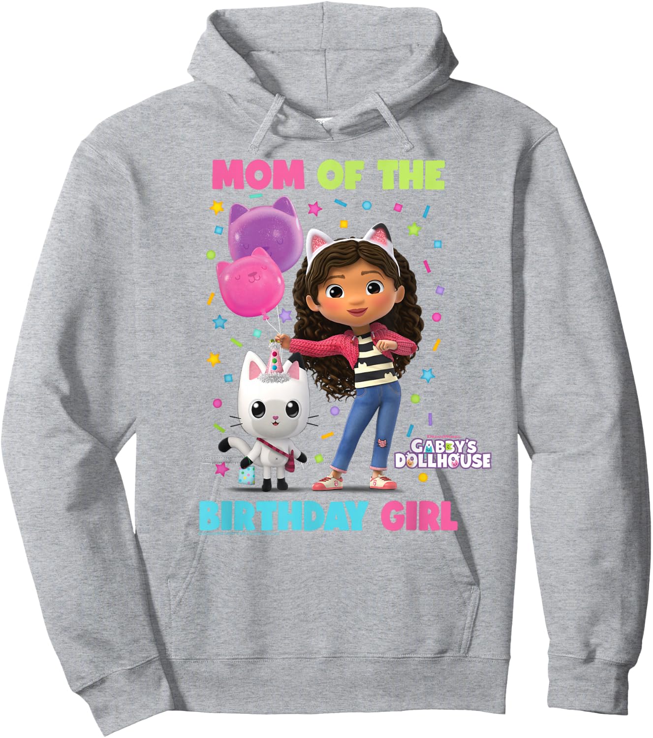 DreamWorks Gabby's Dollhouse Mom of The Birthday Girl Hoodie - Hoodie | Ash