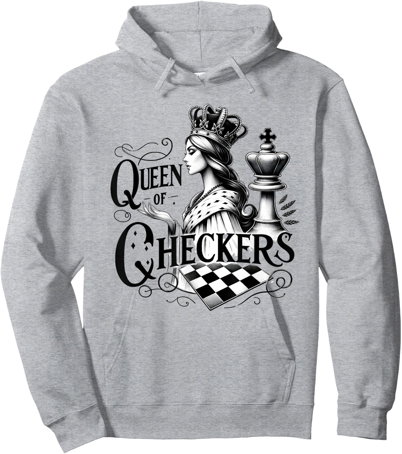 Queen of Checkers inspired by modern art Hoodie - Hoodie | Ash