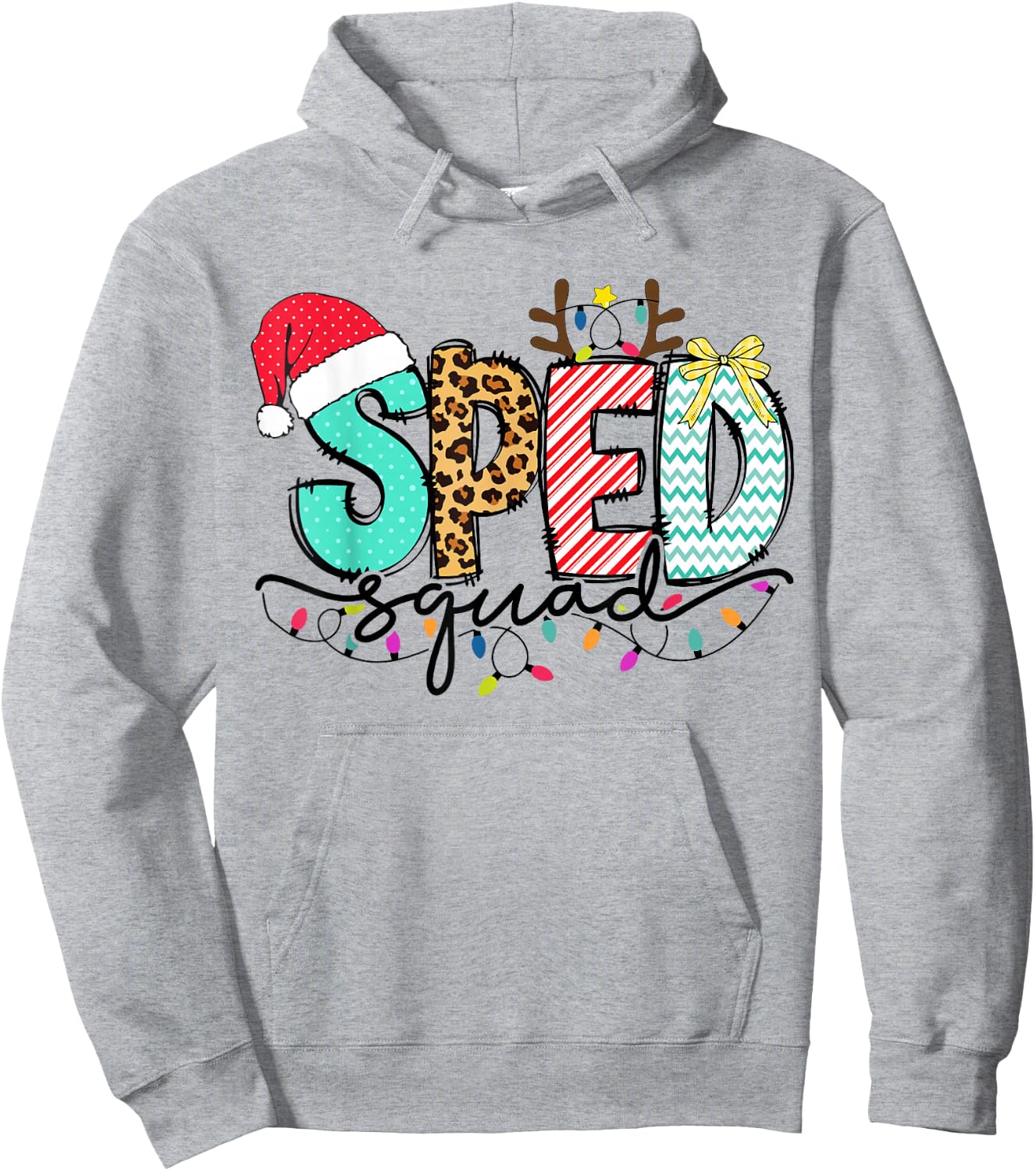SPED Squad Special Education Teacher Autism Christmas Women Hoodie - Hoodie | Ash