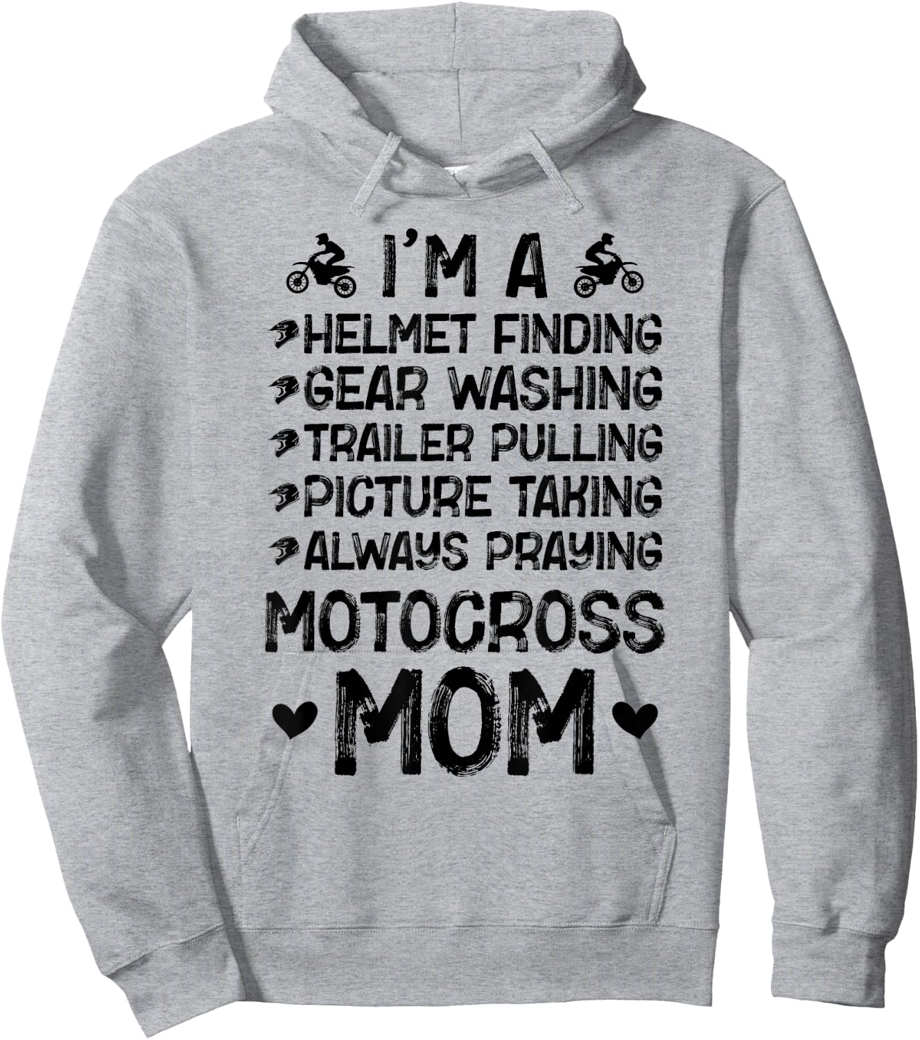 I'm A Motocross Mom Motocross Rider Mother Moto Mom Hoodie - Hoodie | Ash