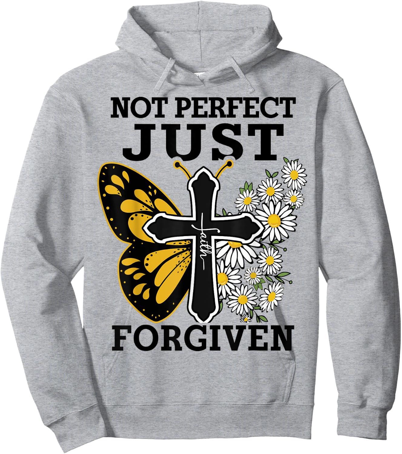 Women Not Perfect Just Forgiven Christian Toddler Girl Jesus Hoodie - Hoodie | Ash