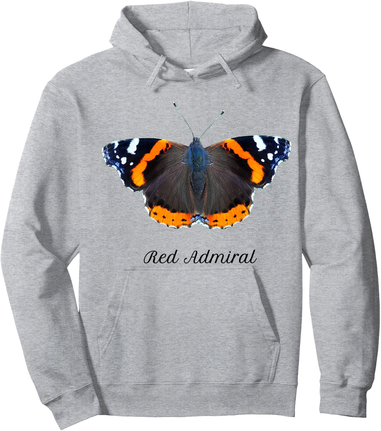 Red Admiral Butterfly Hoodie - Hoodie | Ash