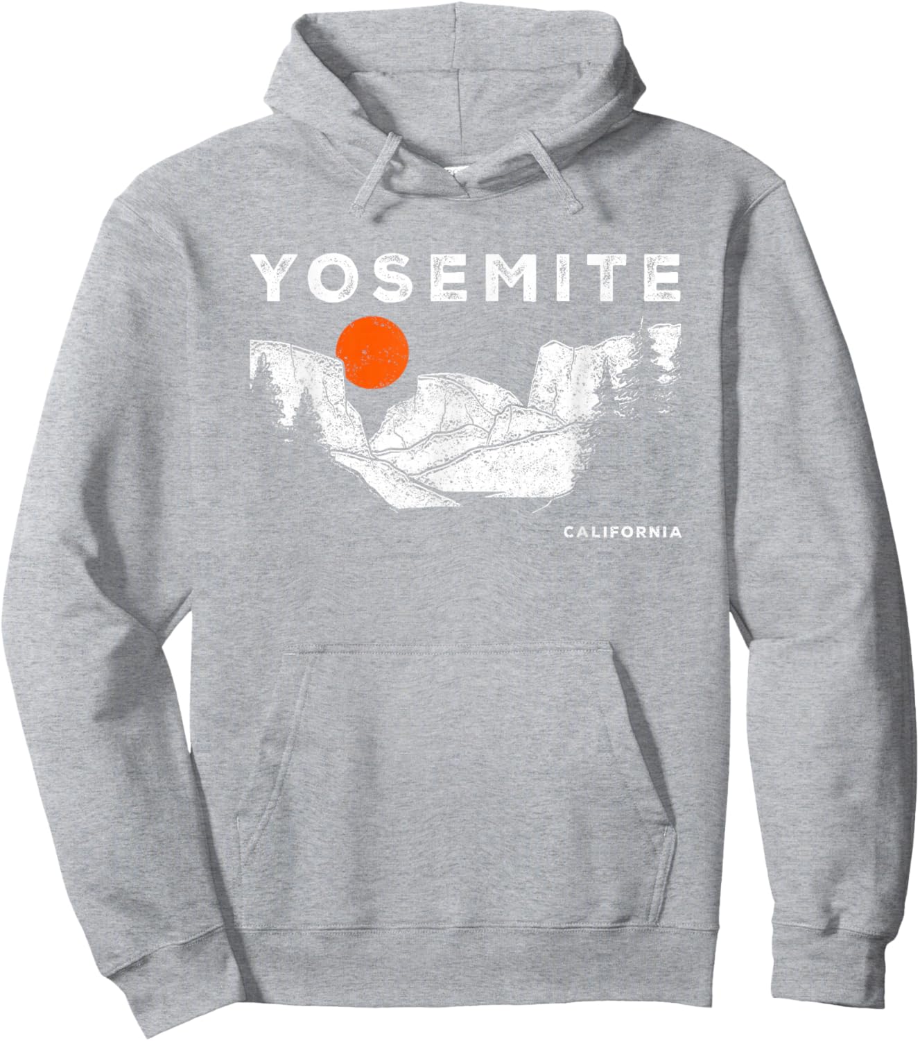 Yosemite California National Park Retro Throwback Souvenir Hoodie - Hoodie | Ash