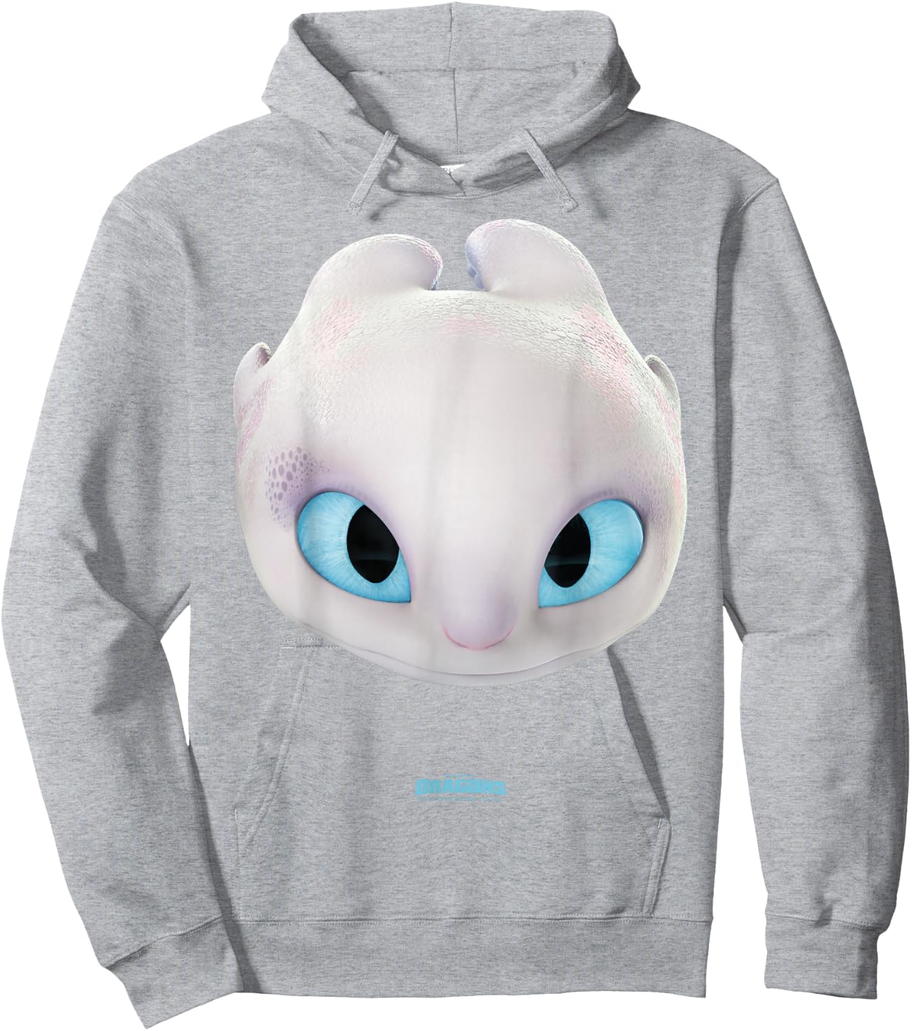 DreamWorks Dragons Light Fury Big Face Costume 3D Hoodie - Hoodie | Ash