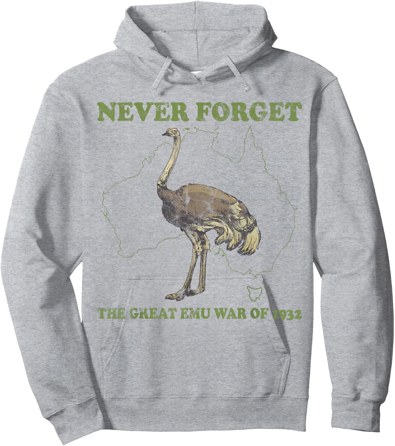 Never Forget The Great Emu War Of 1932 Ostrich Hoodie - Hoodie | Ash