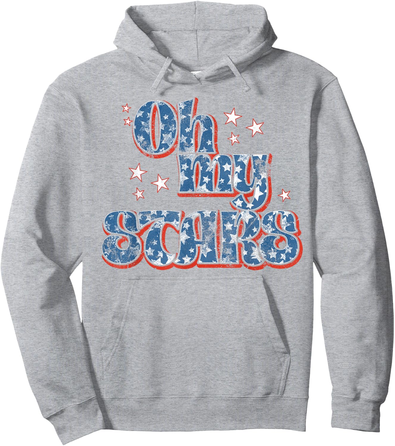 4th of July Oh My Stars USA Southern Saying's Hoodie - Hoodie | Ash