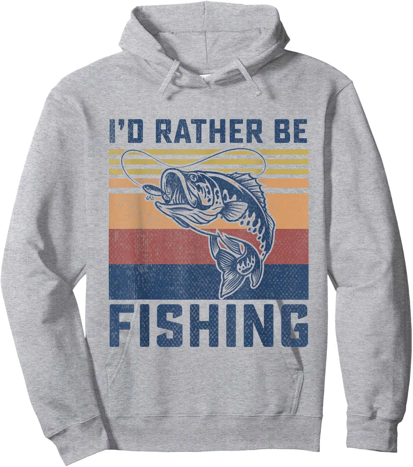 Funny Fishing Bass Fish Fisherman Gifts for Boys Kids Men Hoodie - Hoodie | Ash