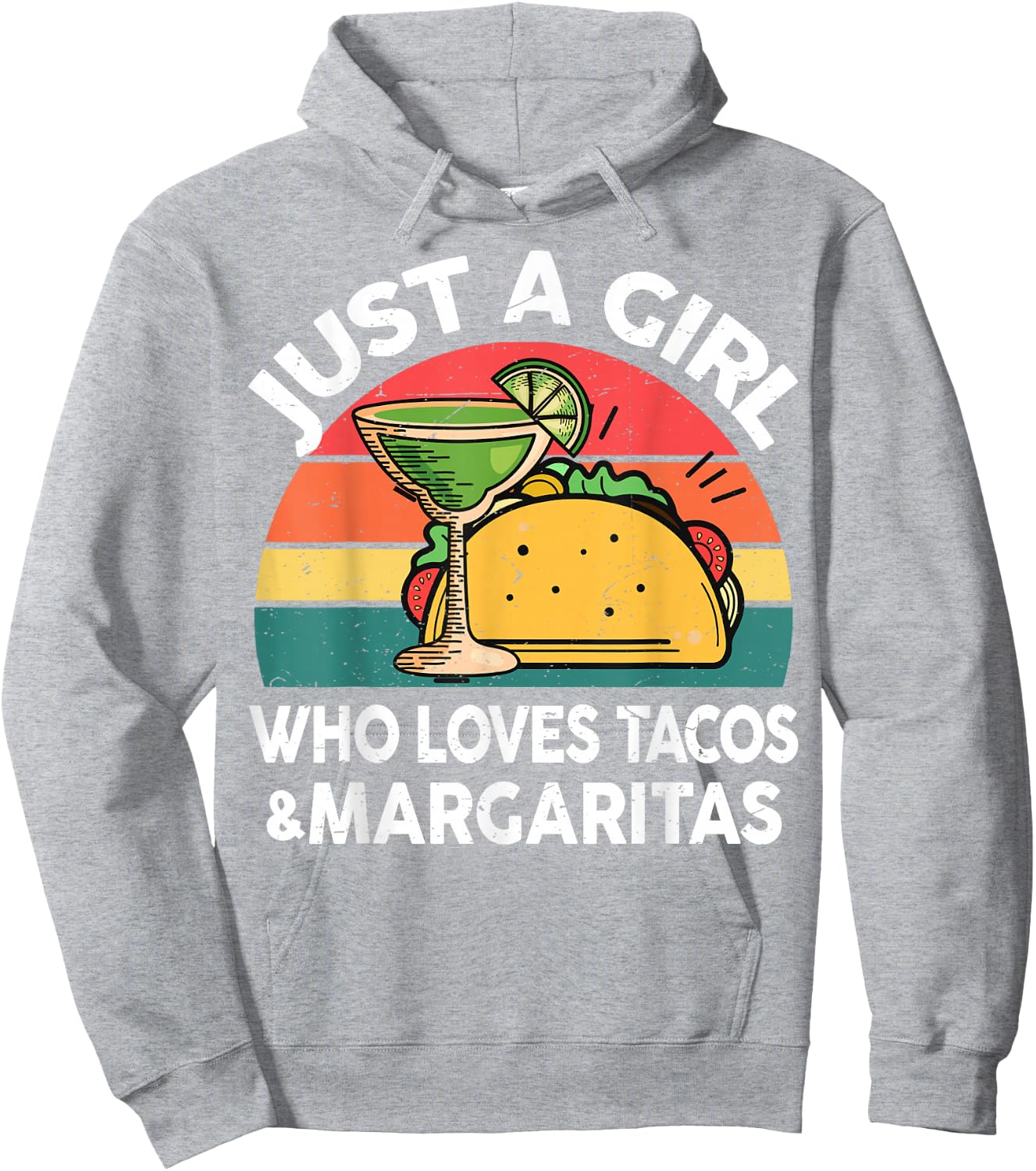Girl Love Tacos Margarita Shirt Cinco De Mayo Mexican Women Hoodie - Hoodie | Ash