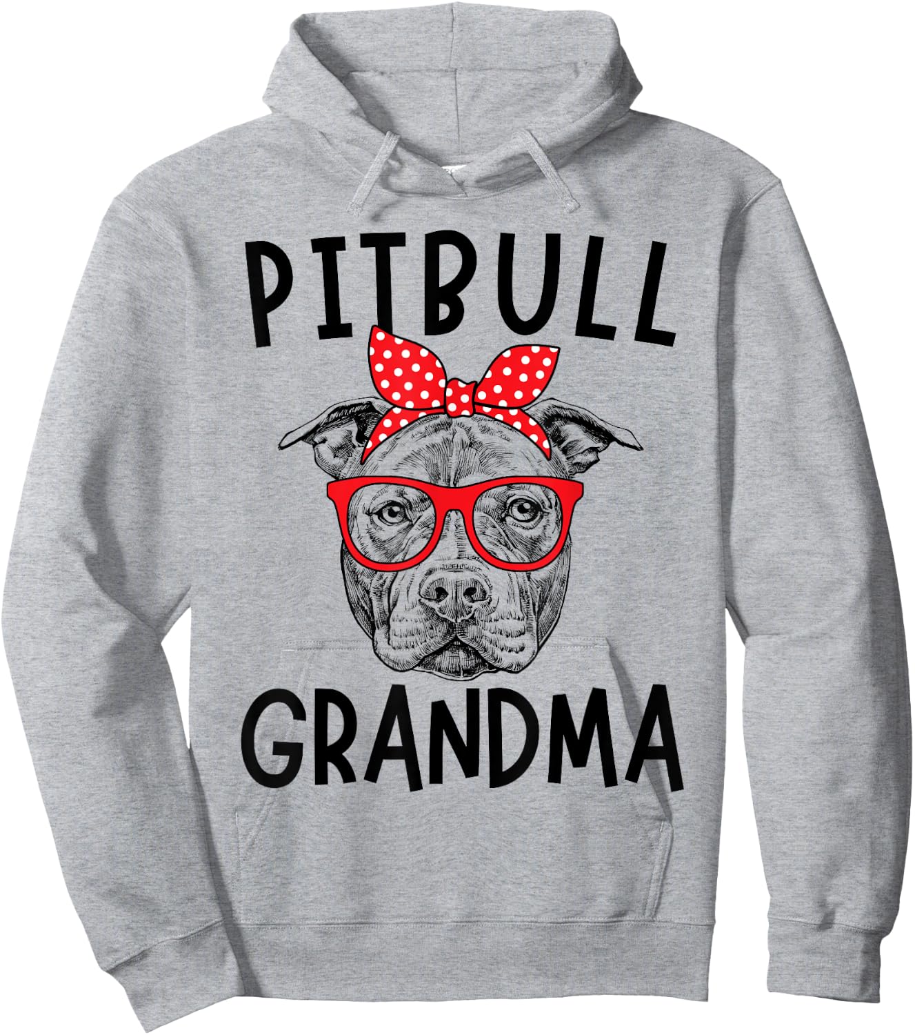 Pit Bull Grandma PitBull Dog Nana Mother's Day Women Girls Kids Hoodie - Hoodie | Ash