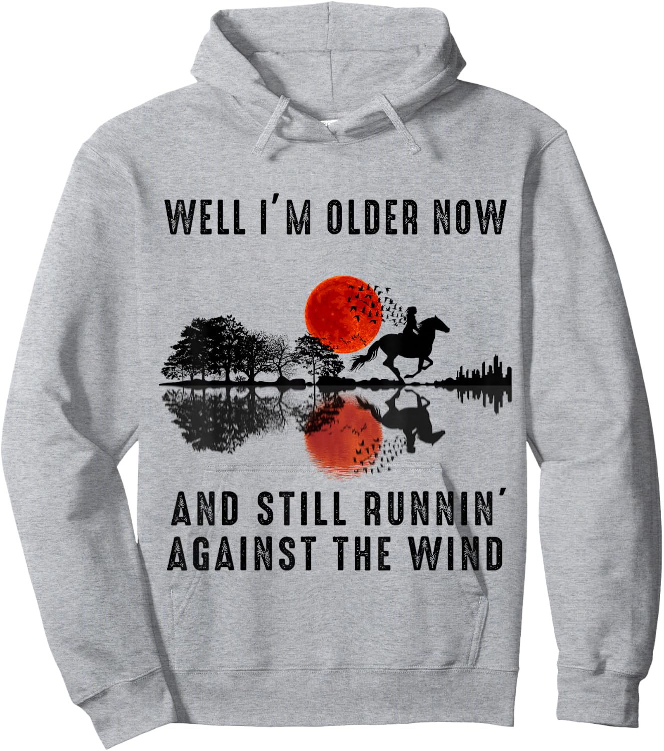 Well I’m Older Now But I’m Still Running Against The Wind Hoodie - Hoodie | Ash
