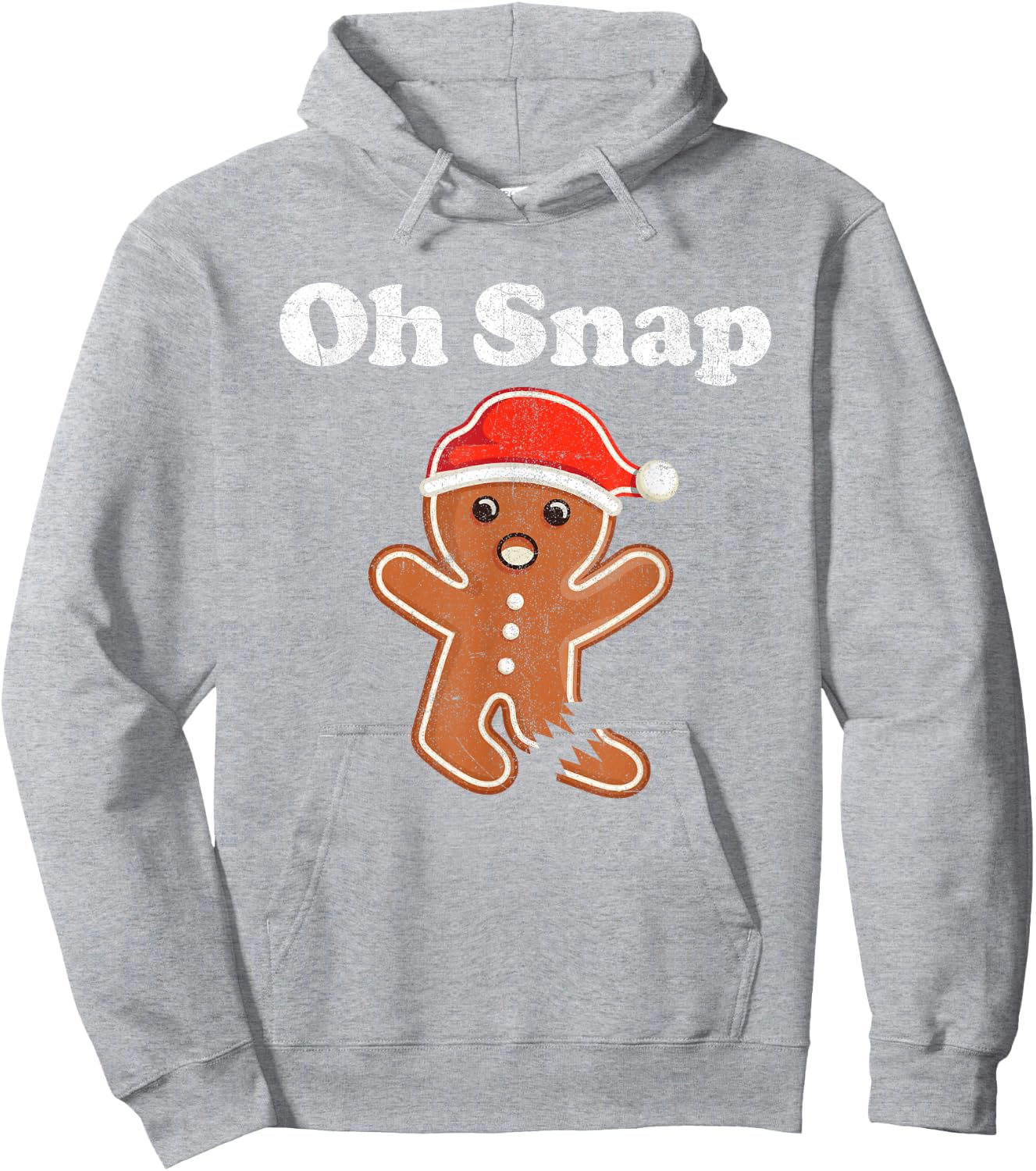 Funny Gingerbread Man Oh Snap Christmas Cookie Costume Hoodie - Hoodie | Ash