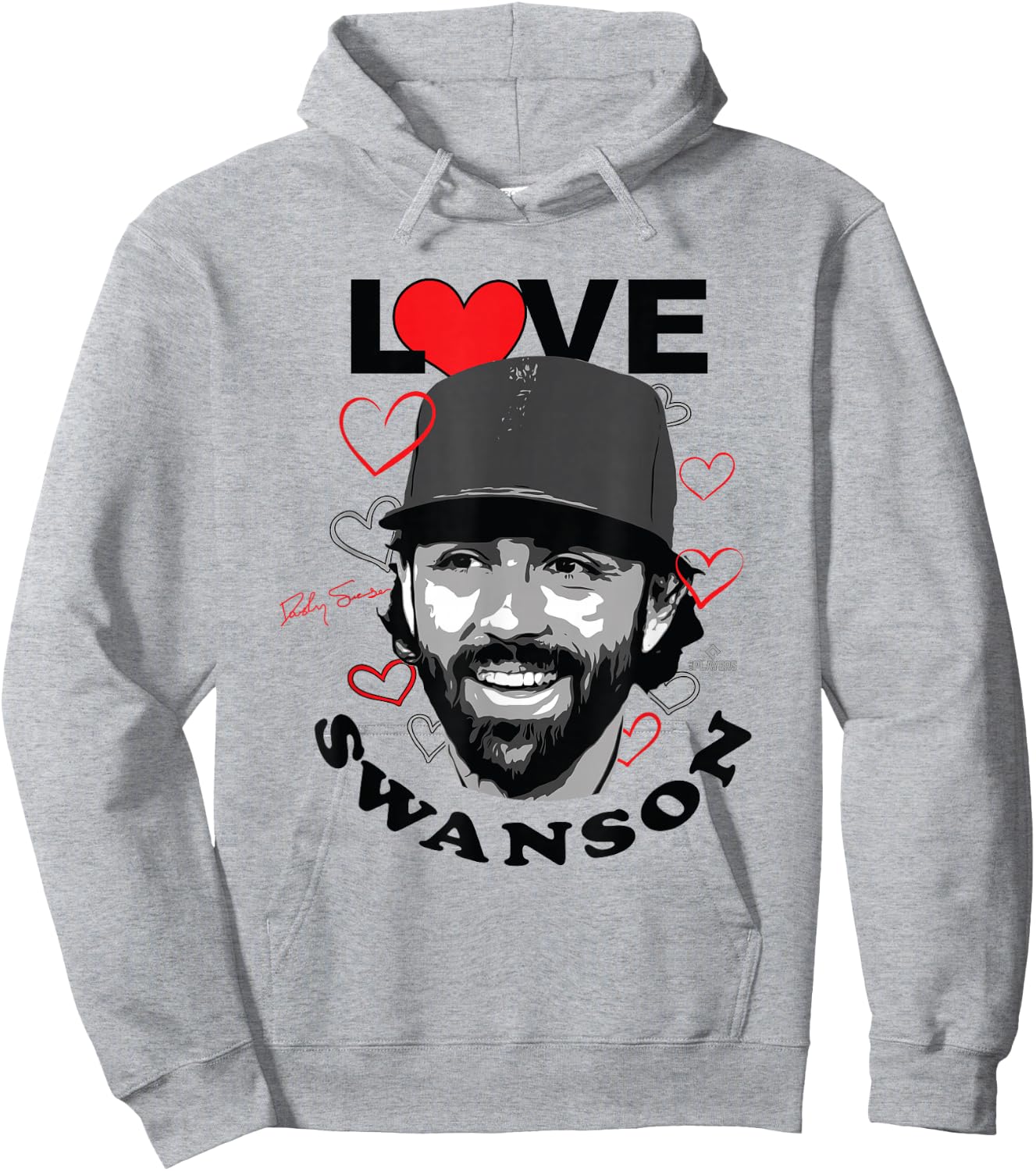 Love Dansby Swanson Chicago Baseball MLBPA Hoodie - Hoodie | Ash