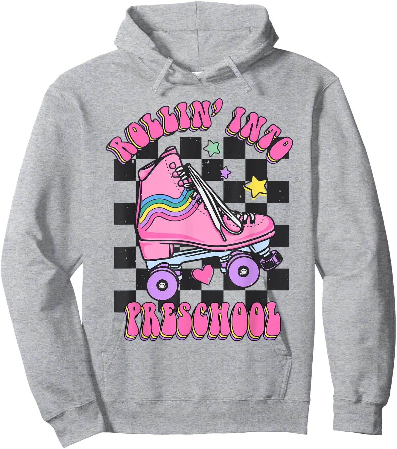 Kids Back To School Skating Rollin Into Preschool Hoodie - Hoodie | Ash