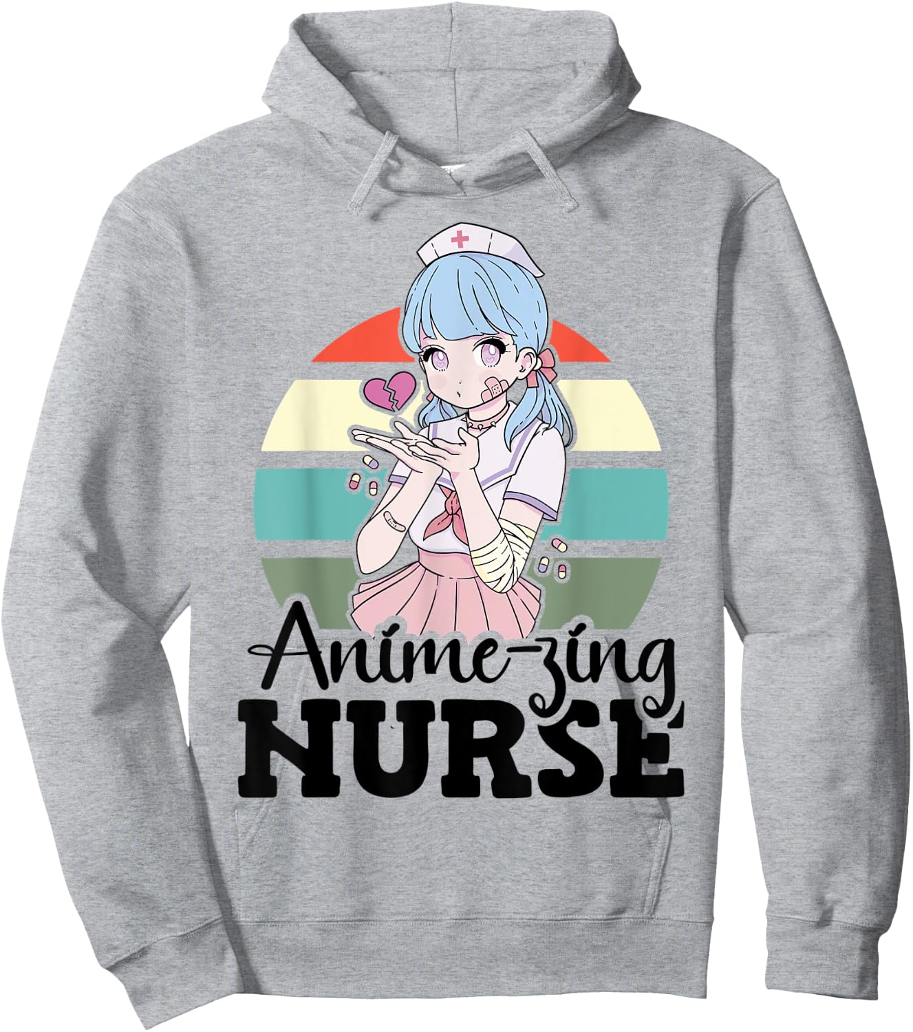 Anime-zing Nurse Japanese Anime National Nurse Day Hoodie - Hoodie | Ash