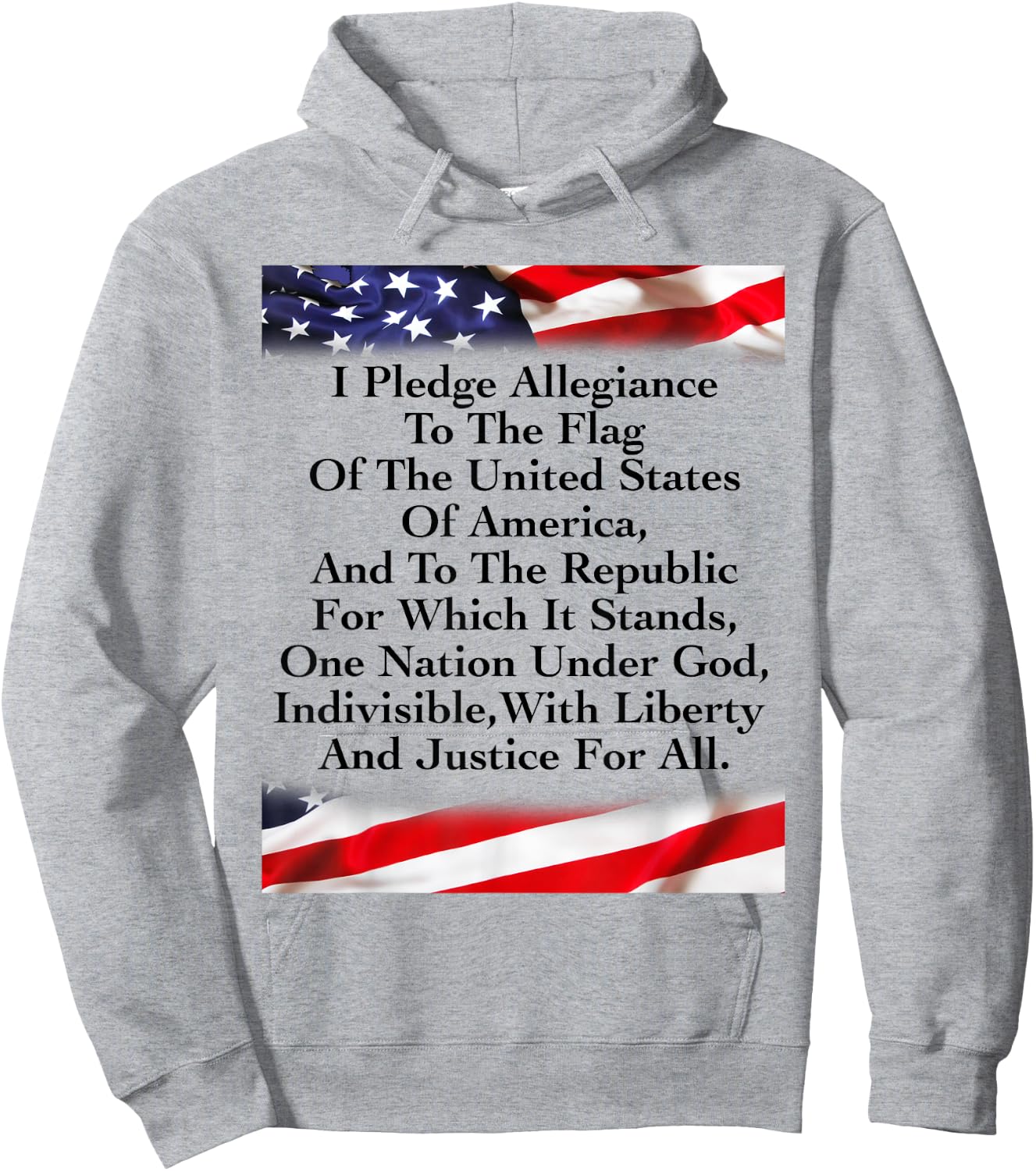 The Pledge of Allegiance To Affirm The Values & Freedoms Hoodie - Hoodie | Ash