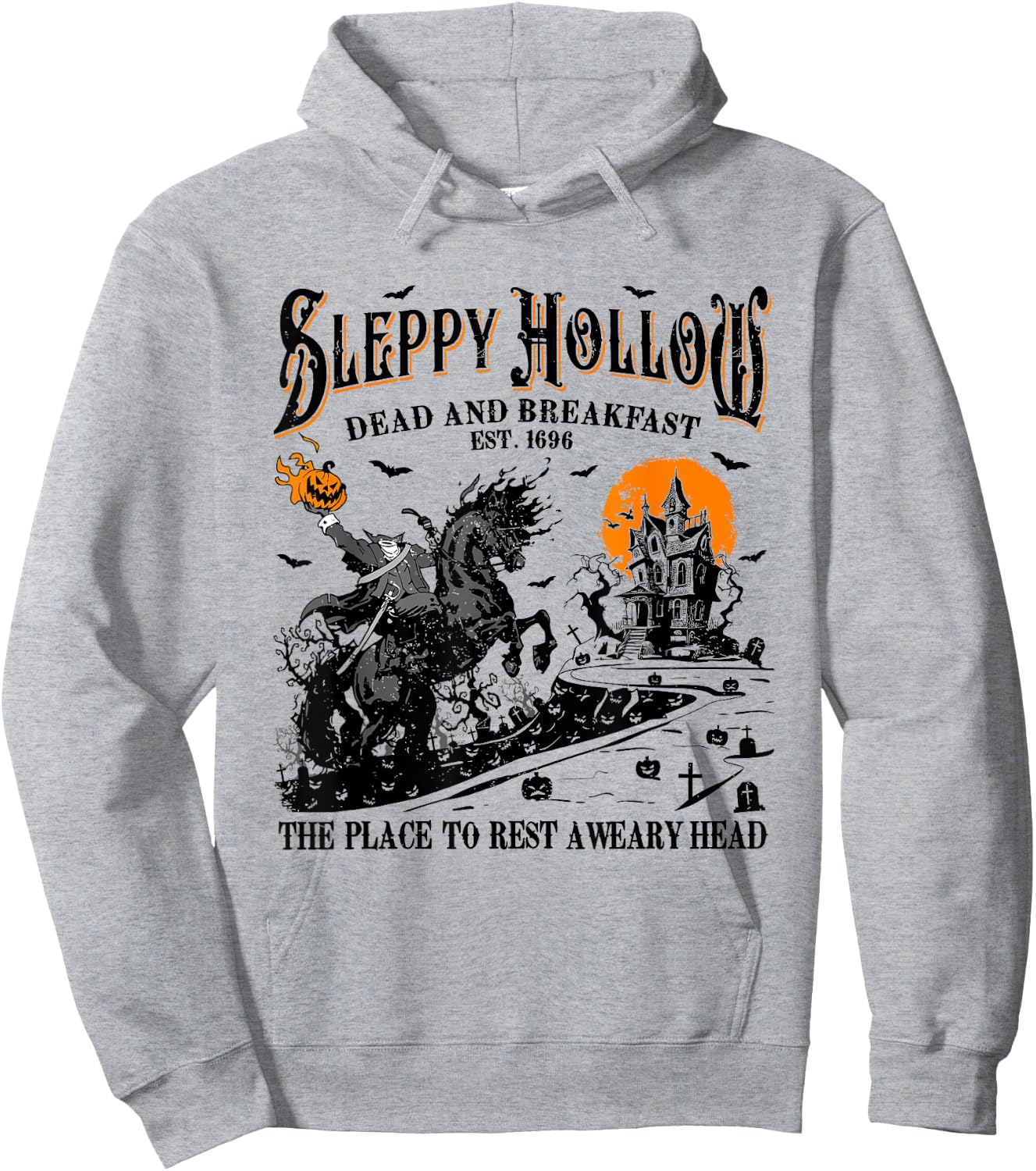 Horseman Halloween Sleepy Hollow Retro Vintage Headless Hoodie - Hoodie | Ash