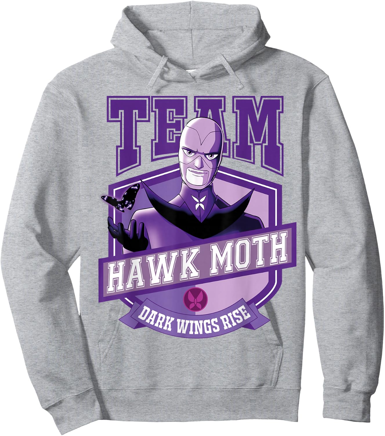Miraculous Ladybug - Team Hawk Moth Hoodie - Hoodie | Ash