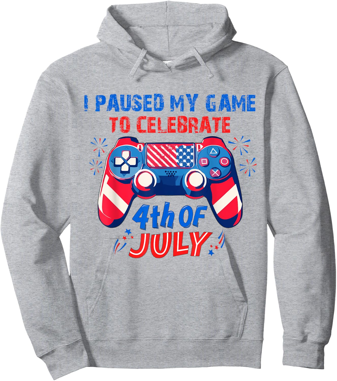 Gamer 4th Of July American Flag Gaming Lover Boys Girls Teen Hoodie - Hoodie | Ash