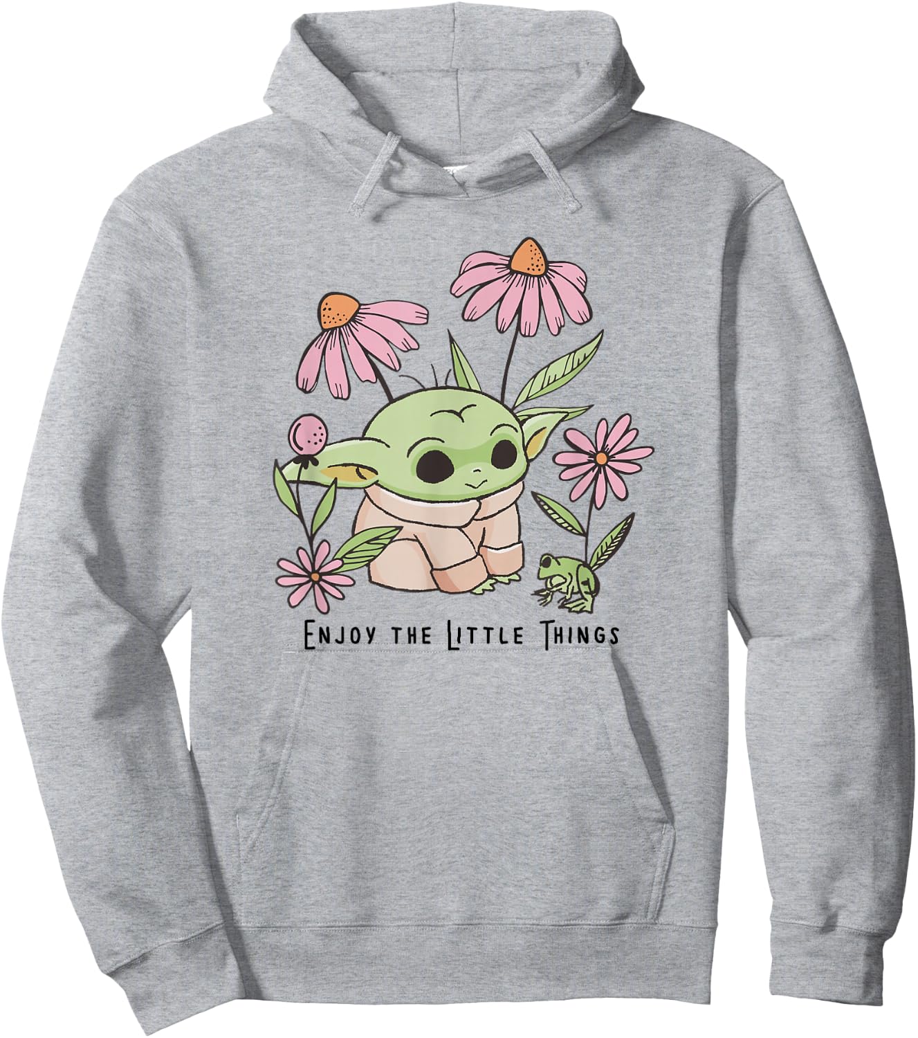 Star Wars: The Mandalorian Grogu Enjoy The Little Things Hoodie - Hoodie | Ash