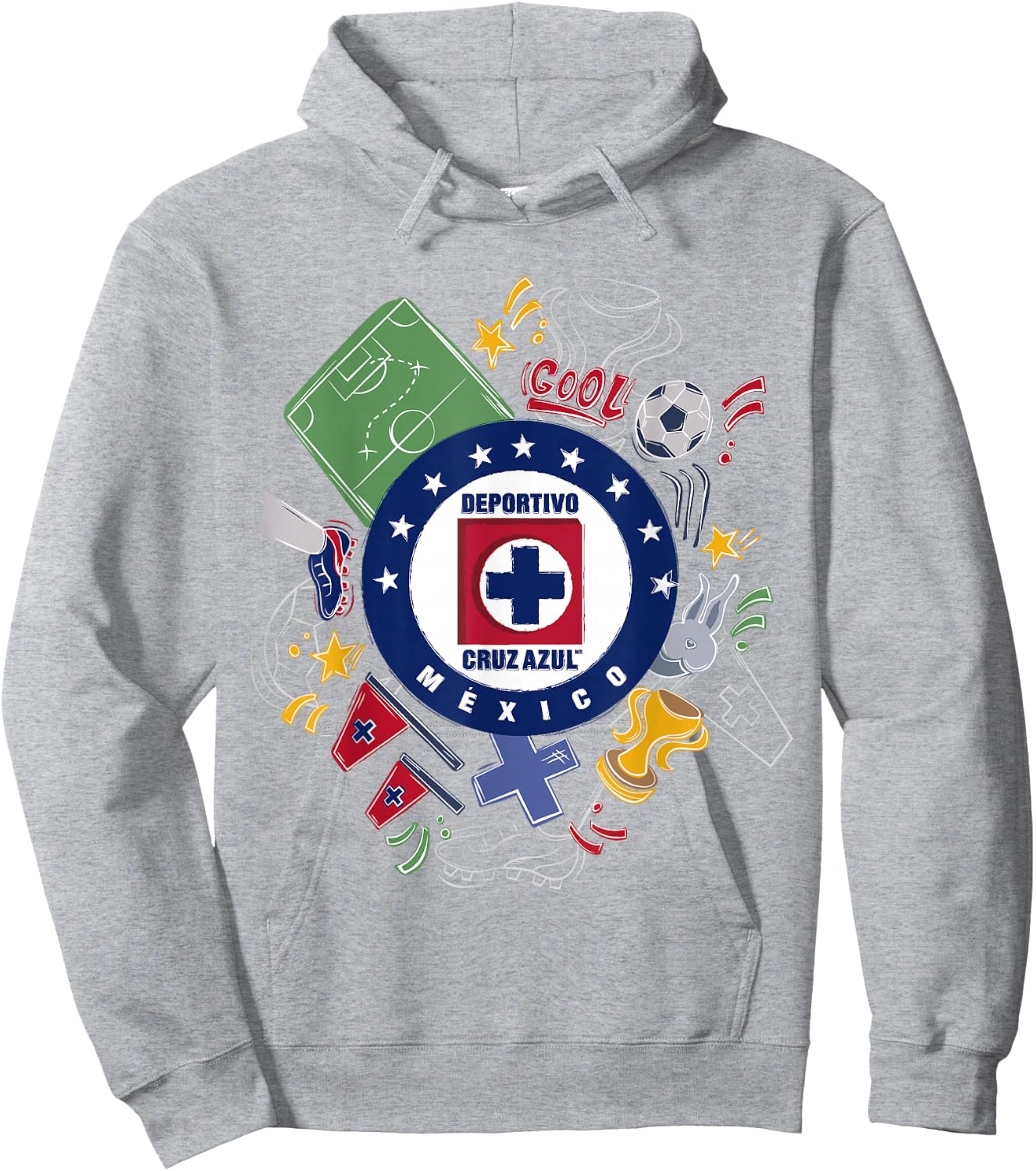 Cruz Azul - Score Big with Our Exclusive Collection Hoodie - Hoodie | Ash