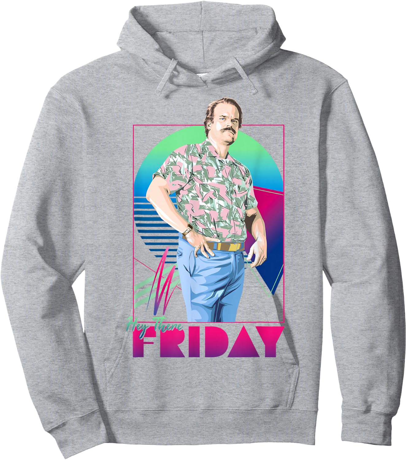 Stranger Things Jim Hopper Hey There Friday Dad Vibes Hoodie - Hoodie | Ash